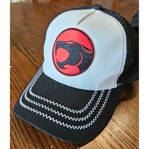 Thundercats Logo Classic RETRO Style Black/White Adjustable Trucker Ballcap Hat